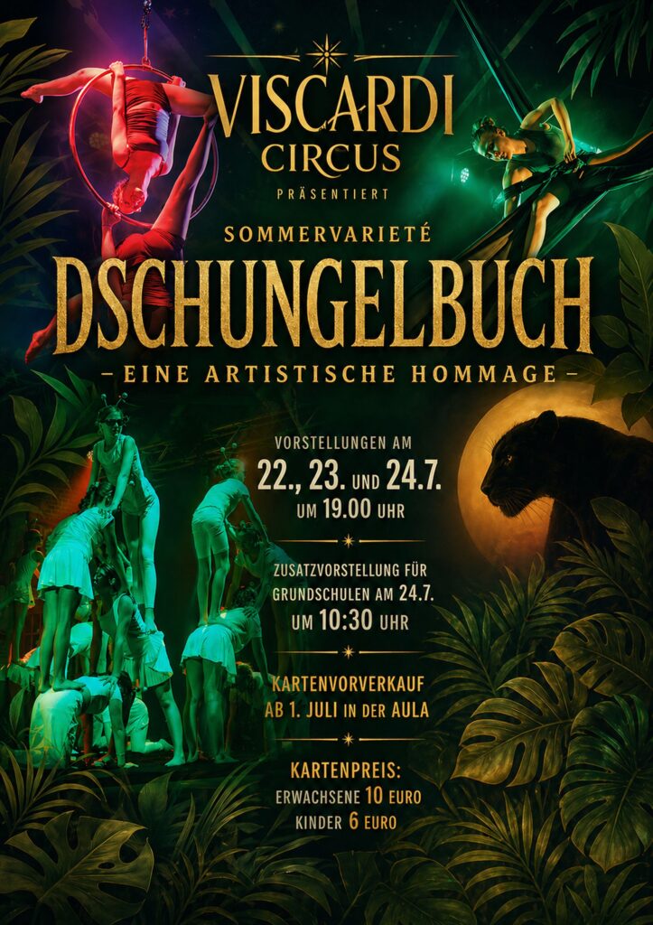 Plakat Sommervarieté 2026 Dschungelbuch
